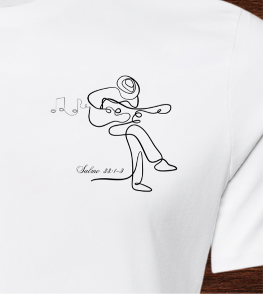 🎵 Music Flow Tee – Salmo 33:1-3 (Camiseta Music Flow – Salmo 33:1-3)