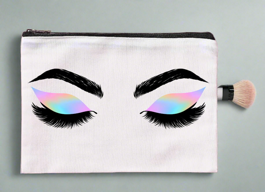 ✨ Holographic Dreams – Canvas Makeup Bag