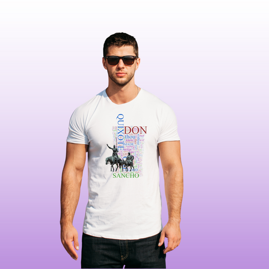 Don Quijote & Sancho – Literary Word Art Tee